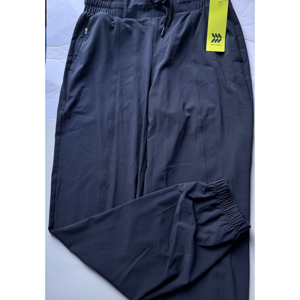 All in Motion Mens Stretch Woven Joggers Navy Blue S Long NWT